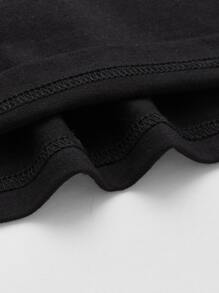 Manfinity VCAY Hombres Camisa polo algodón con estampado barroco - Negro - Ver 4