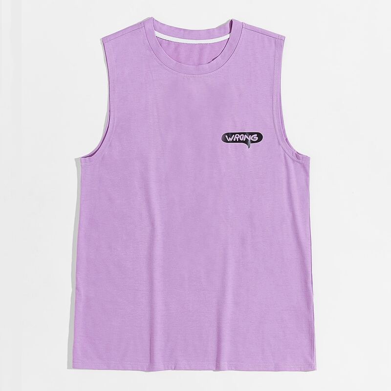 

Guys Letter Graphic Tank Top, Purple