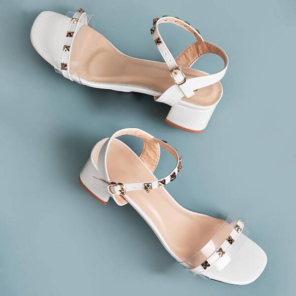 

Туфли с массивным каблуком, Белые