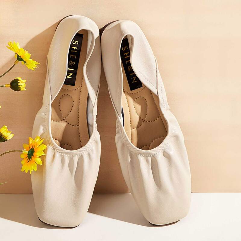 

Slip On Ballet Flats, Beige