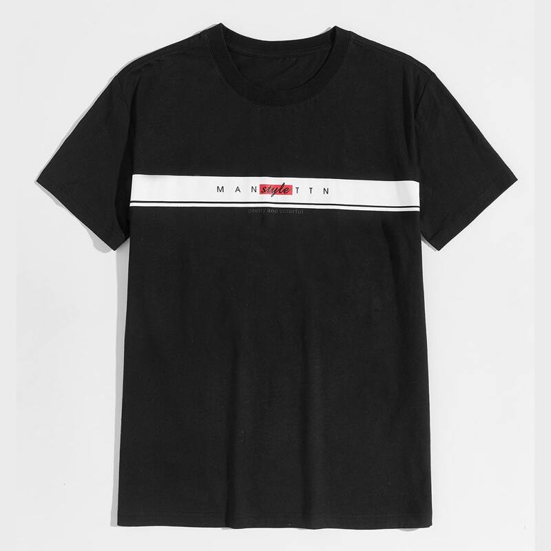 

Guys Letter Graphic Tee, Black