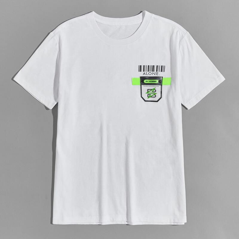 

Guys Letter Patched Tee, White