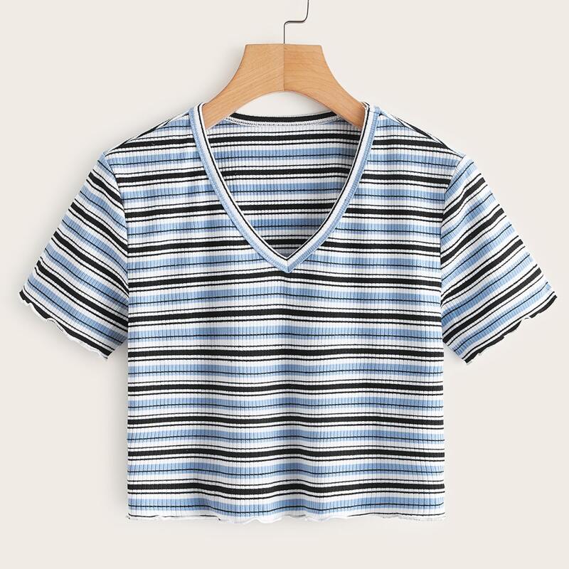 

Striped Crop Tee, Multicolor