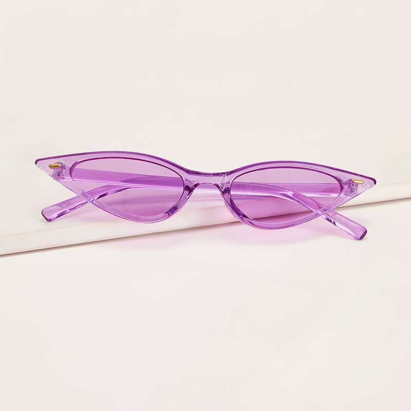 

Cat Eye Sunglasses With Case, Purple