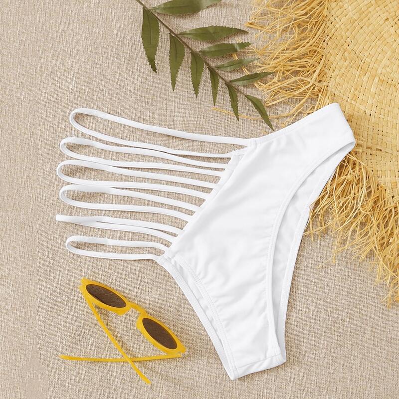 

Ladder Cut-out Bikini Panty, White