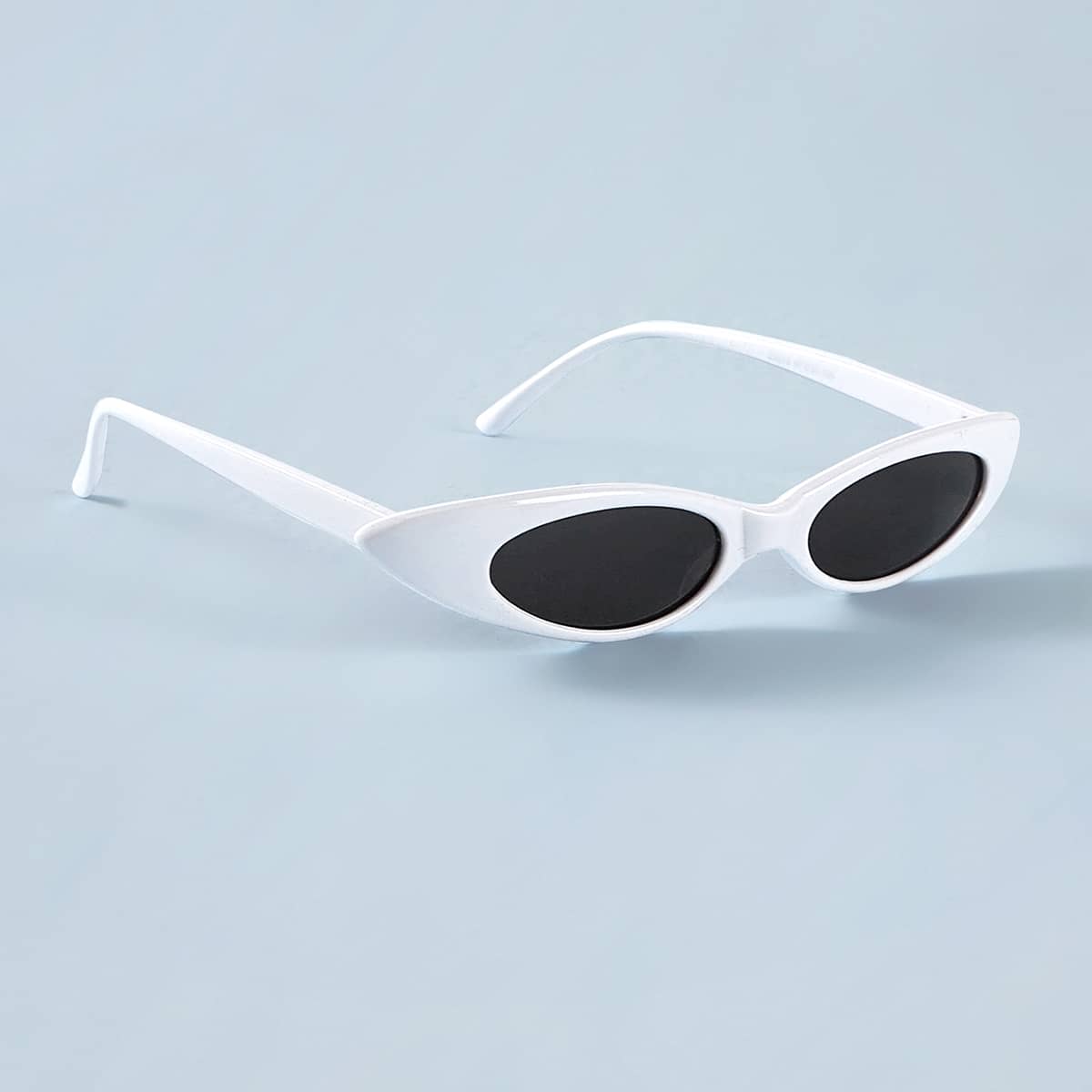 

Colorblock Acrylic Frame Sunglasses, Black and white
