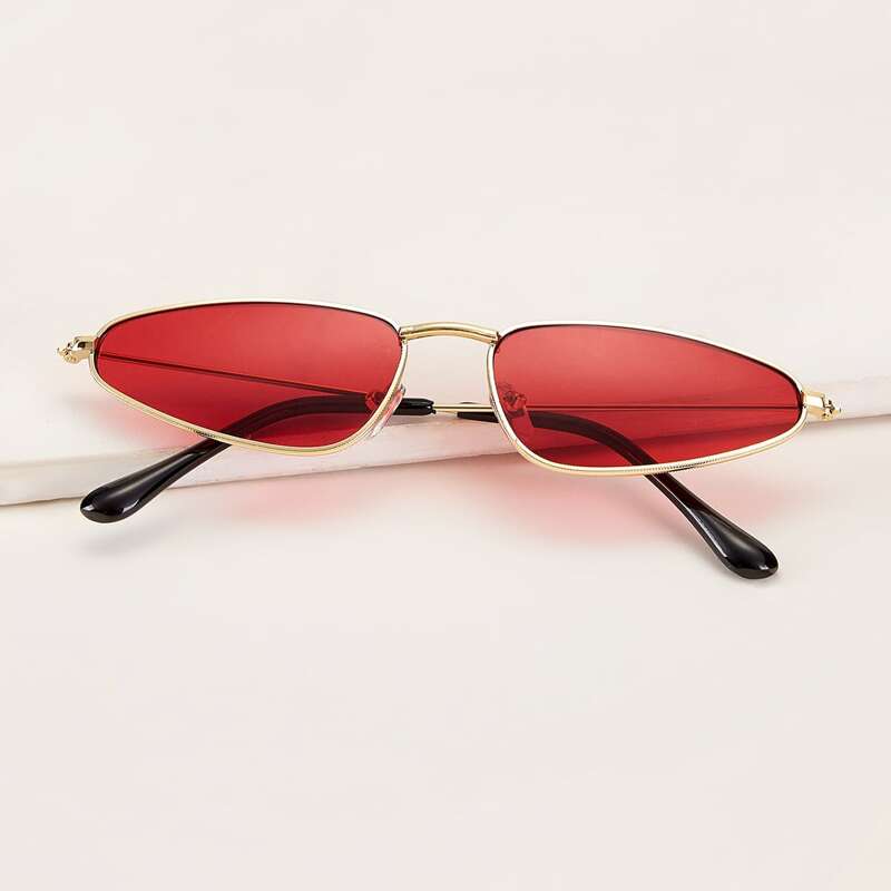 

Metal Frame Sunglasses With Case, Burgundy