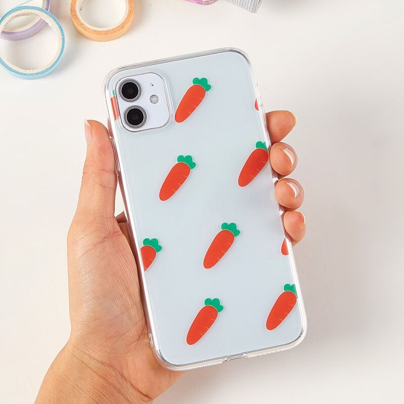 

Carrot Clear iPhone Case, Orange