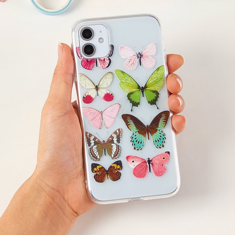 

Butterfly Clear iPhone Case, Multicolor