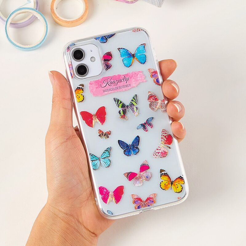 

Butterfly Clear iPhone Case, Multicolor