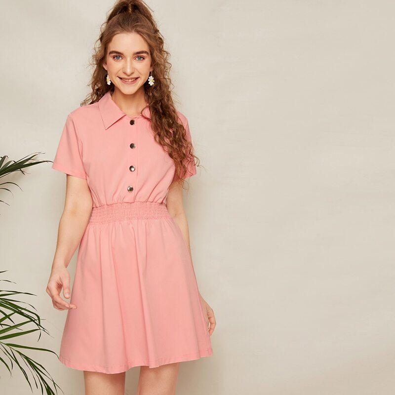 

Button Front Pink Dress
