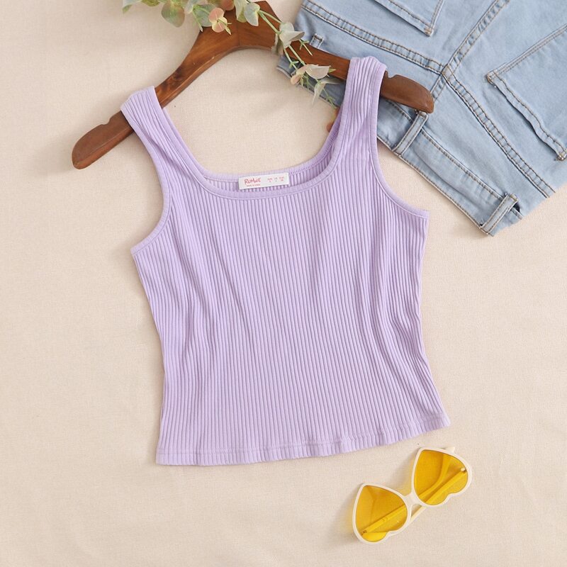 

Ribbed Purple Tank