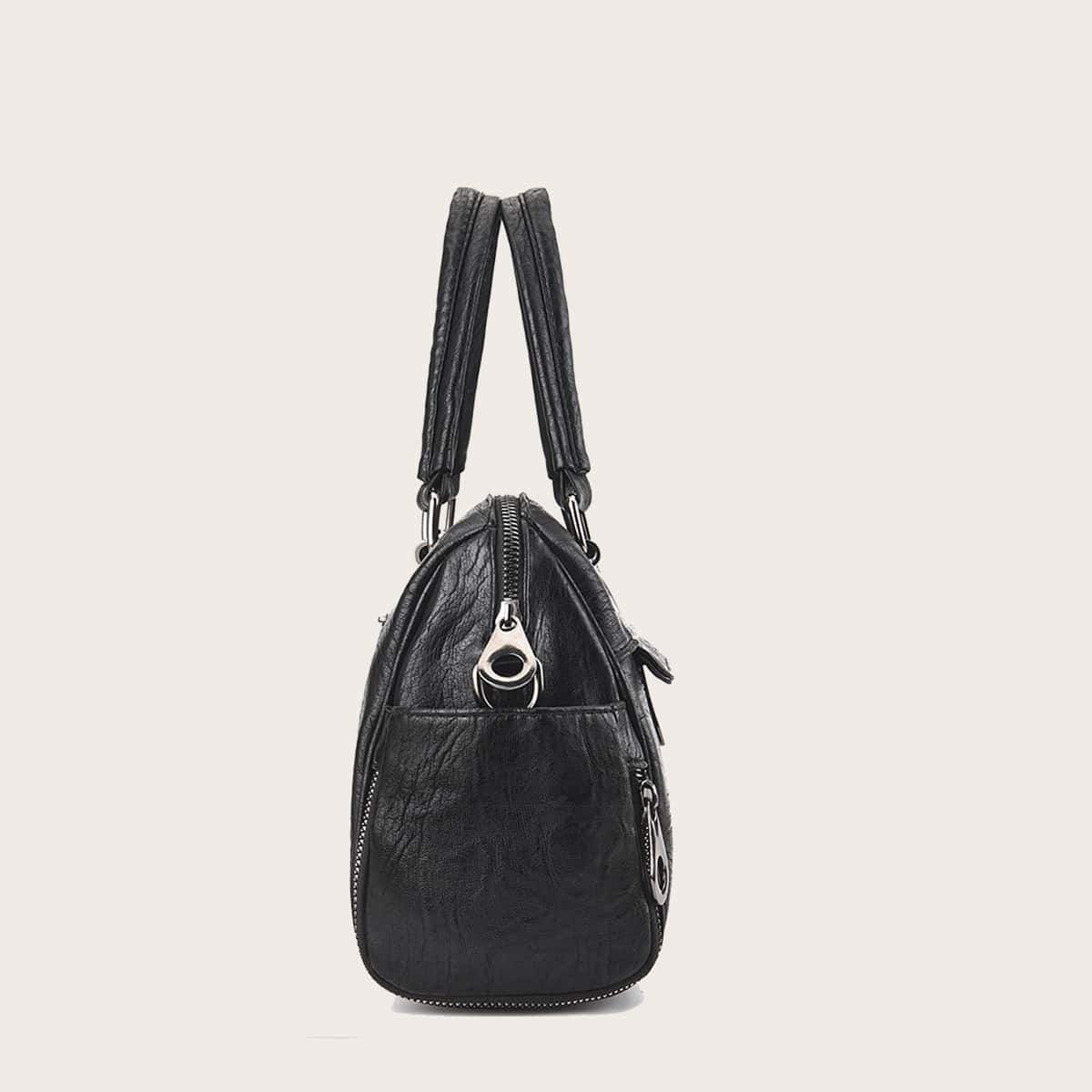 

Minimalist Satchel Bag, Black