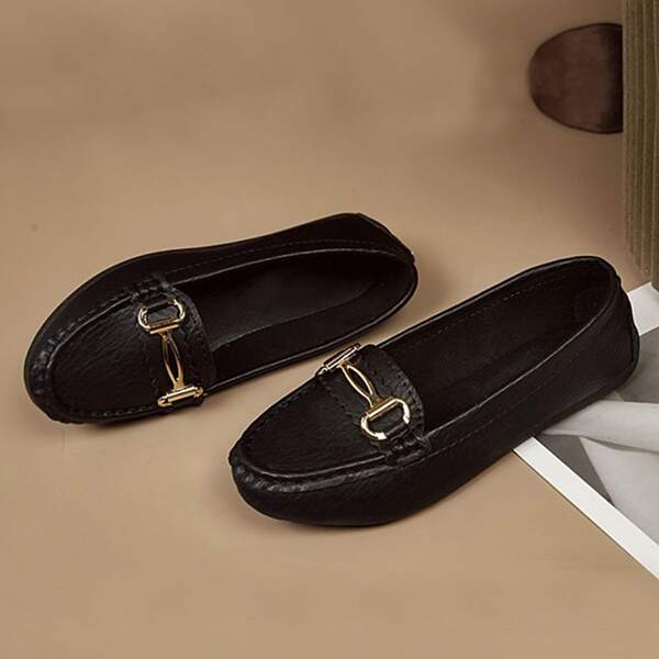 

Лоферы с металлическим декором, Чёрный