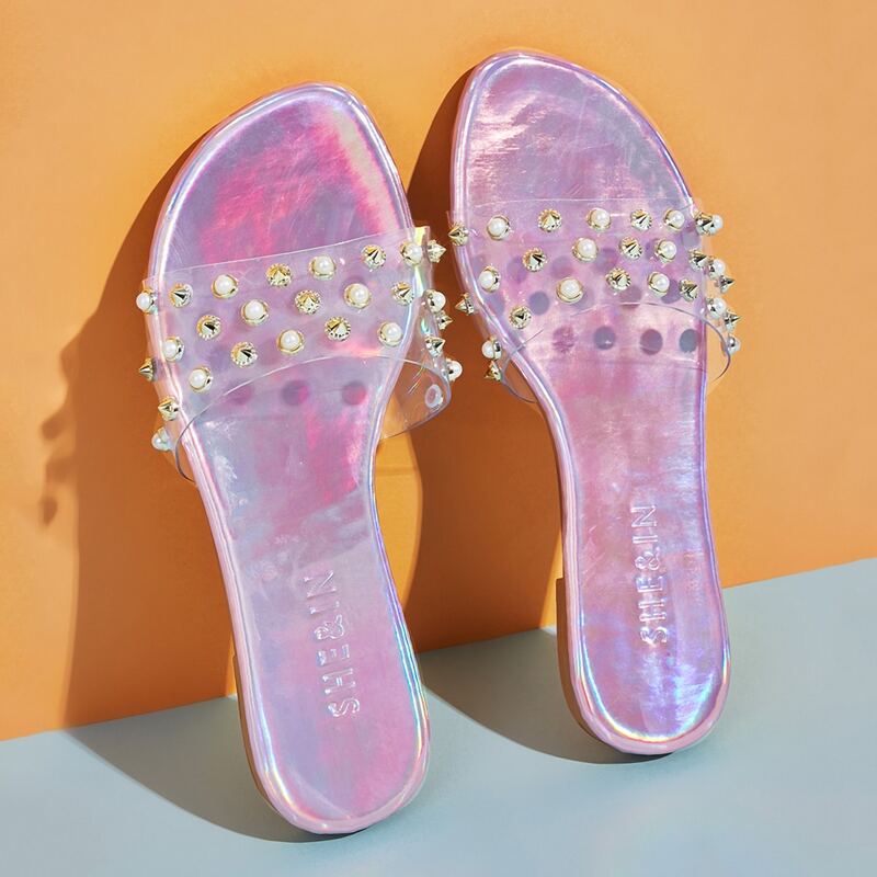 

Faux Pearl Decor Clear Sliders, Multicolor