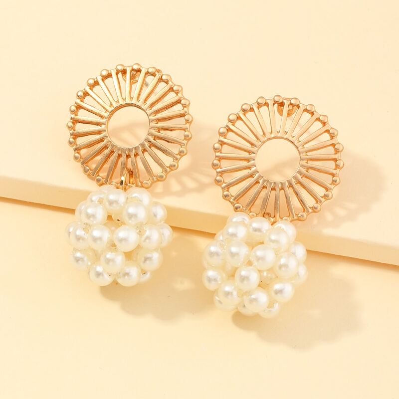 

Faux Pearl Drop Earrings, Multicolor