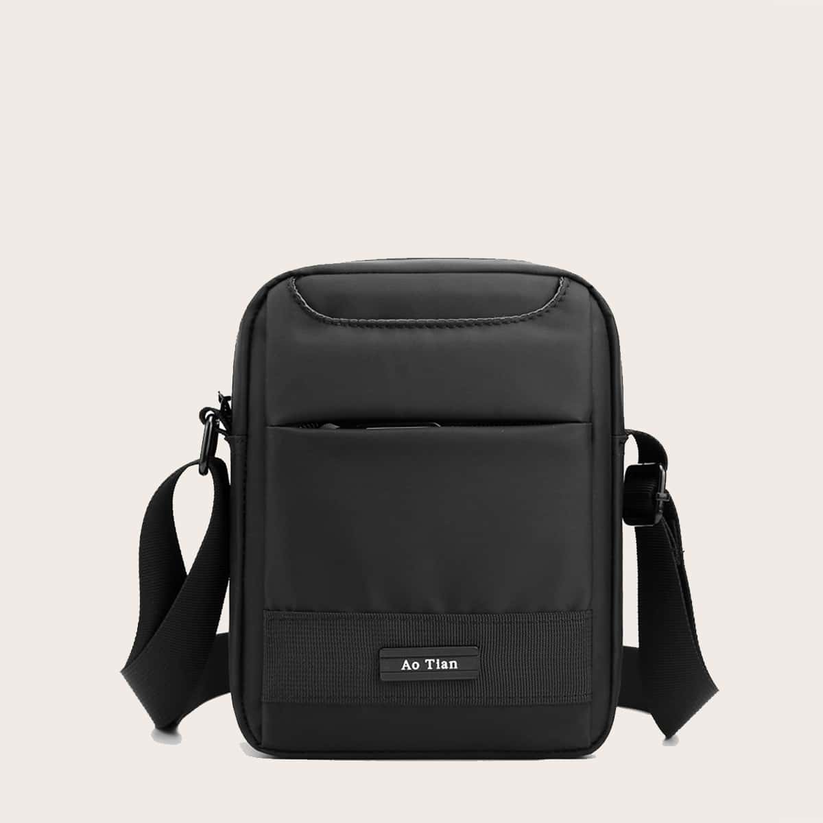 

Guys Minimalist Crossbody Bag, Black