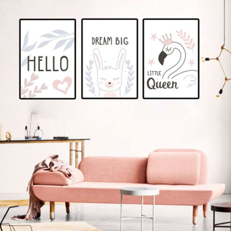 

1pc Cartoon Wall Painting Without Frame, Multicolor