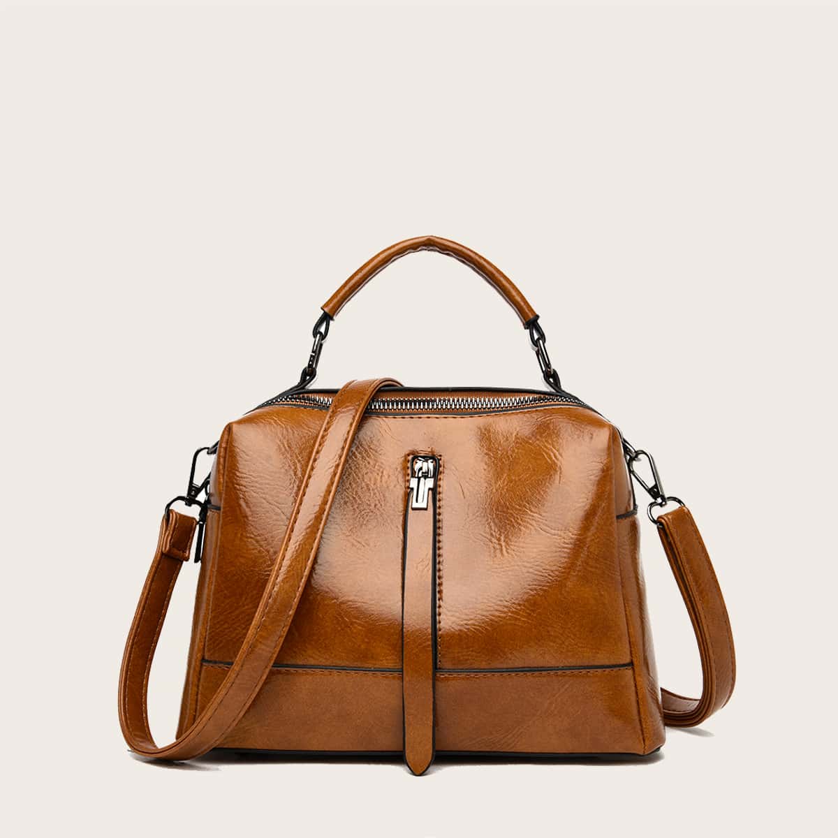 

Minimalist Satchel Bag, Brown