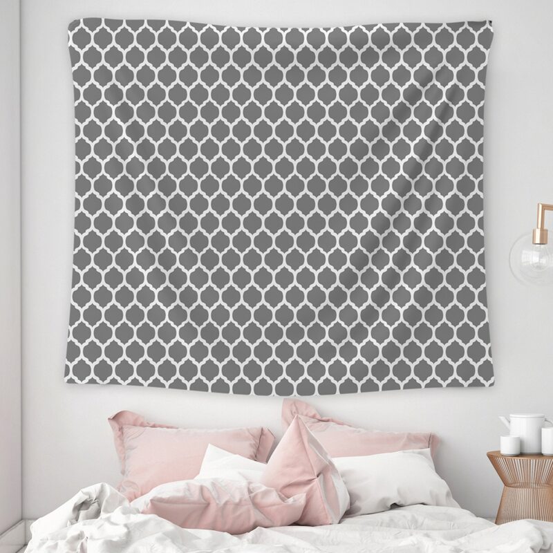 

Geometric Pattern Tapestry, Grey