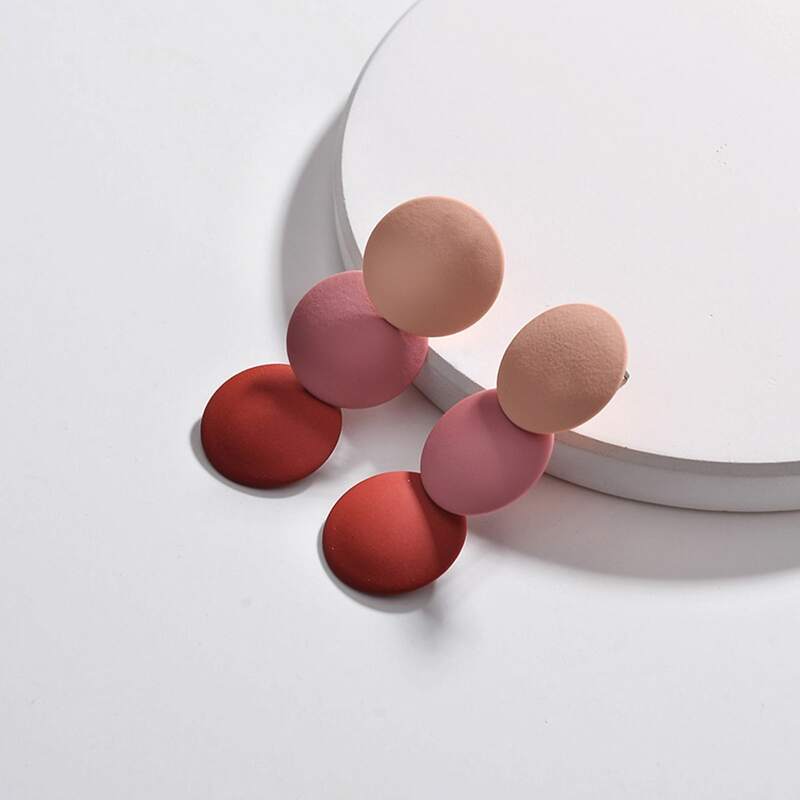

Round Charm Drop Earrings, Multicolor