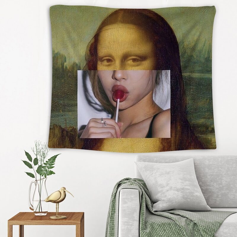 

Monalisa & Lollipop Print Tapestry, Multicolor