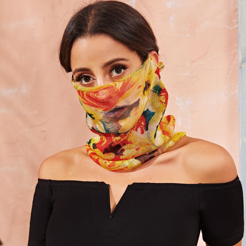

Floral Pattern Sun Protection For The Face