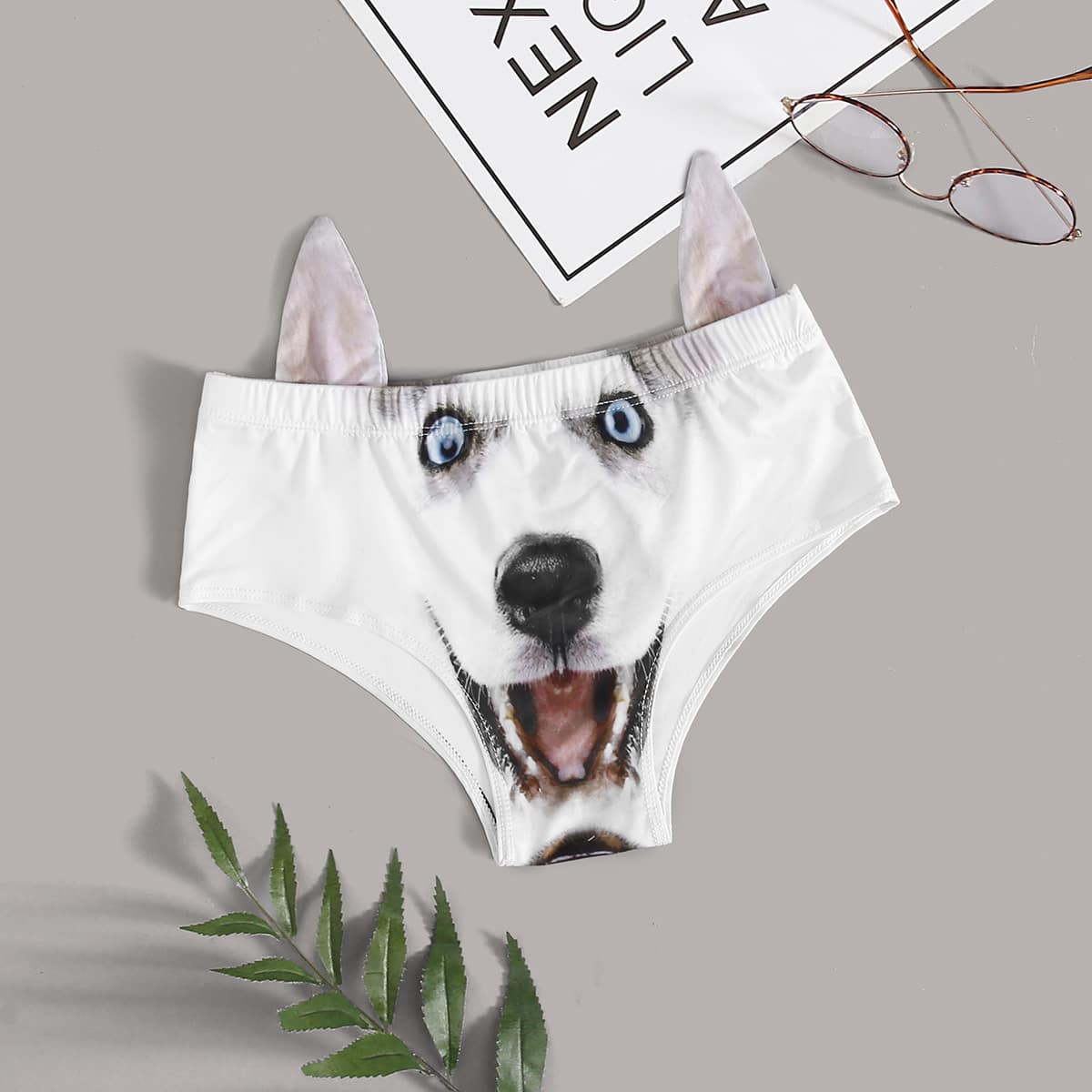 

Dog Print Panty, White