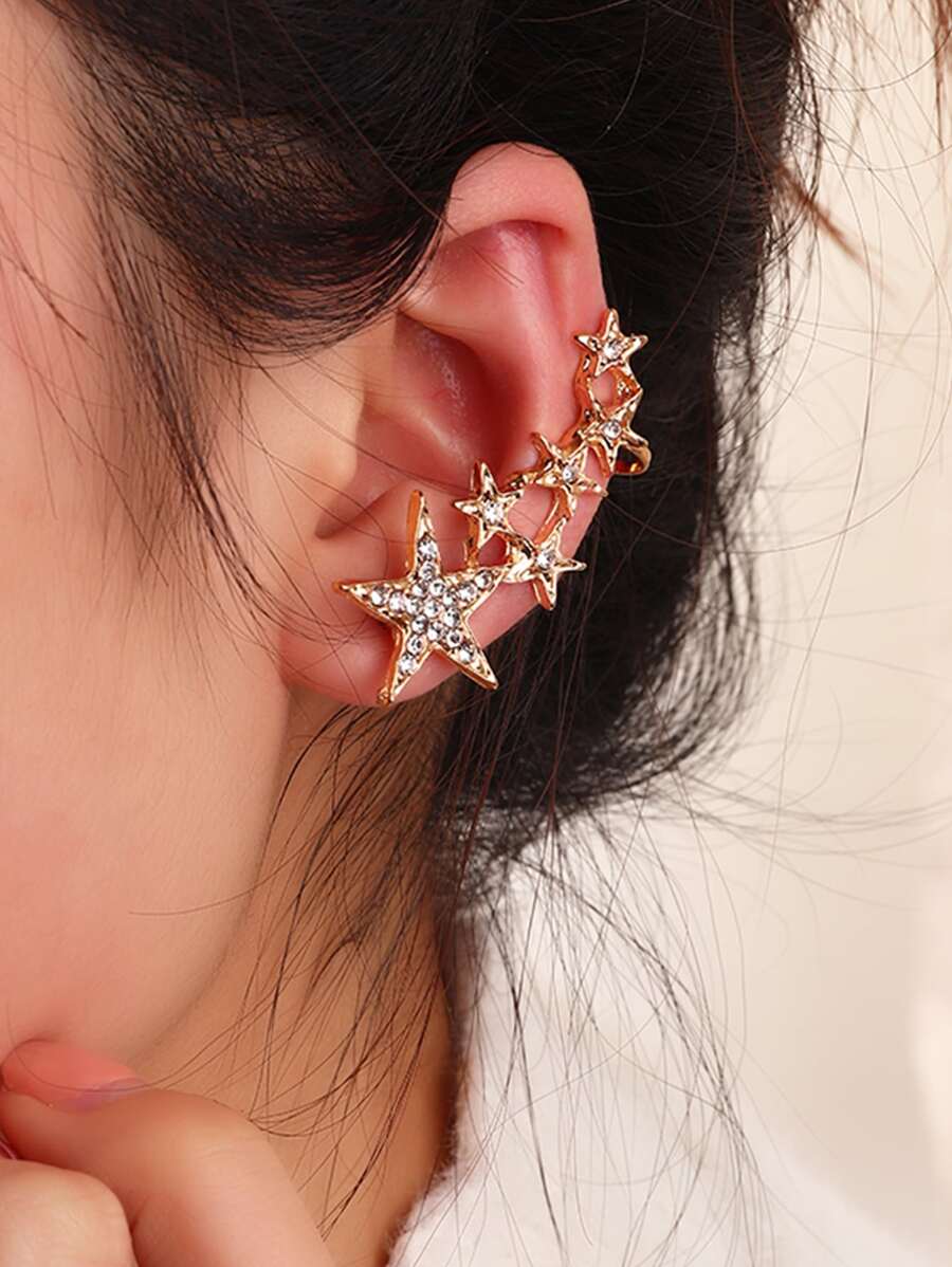 Rhinestone Ear Cuff SHEIN USA