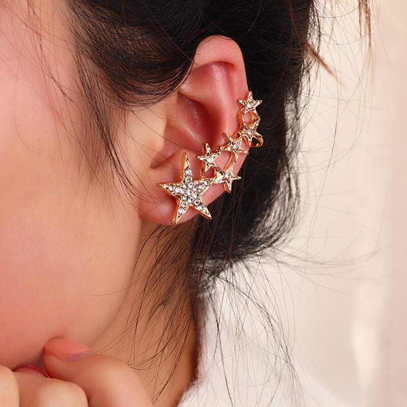 

Rhinestone Ear Cuff, Gold