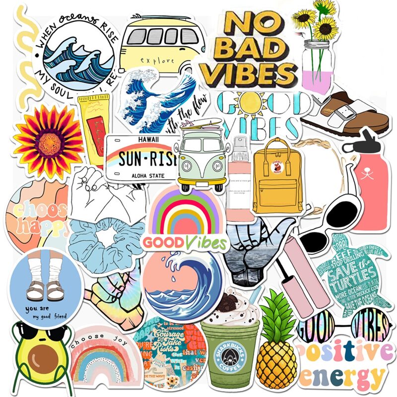 

34pcs Cartoon Graphic Sticker, Multicolor