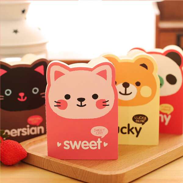 

4pcs Cartoon Mini Random Notebook, Multicolor