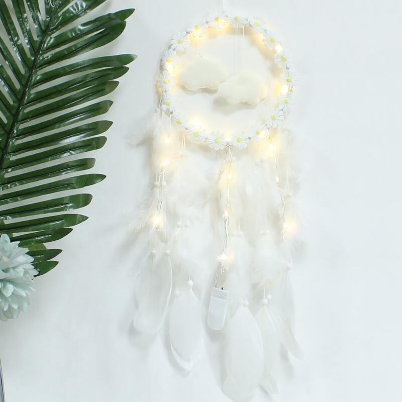 

Dreamcatcher Shaped Wall Lamp, Yellow
