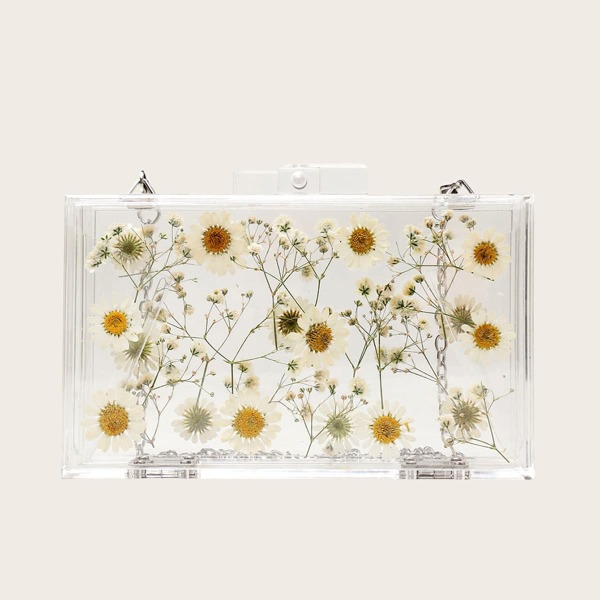 

Акриловая сумка с цепочкой Clear Daisy