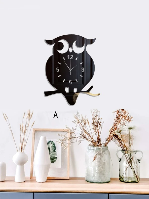 1pc Owl Shaped Mirror Surface Wall Clock Shein Usa - Owl Shaped Wall Clock 1pc Owl Shaped Mirror Surface Wall Clock Shein Usa - Owl Shaped Wall Clock