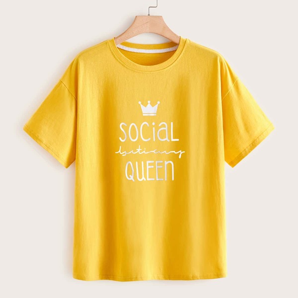 

Plus Letter Graphic Tee, Yellow