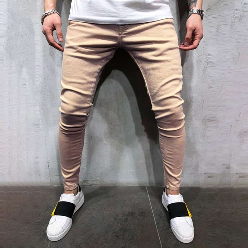 

Guys Solid Skinny Jeans, Khaki