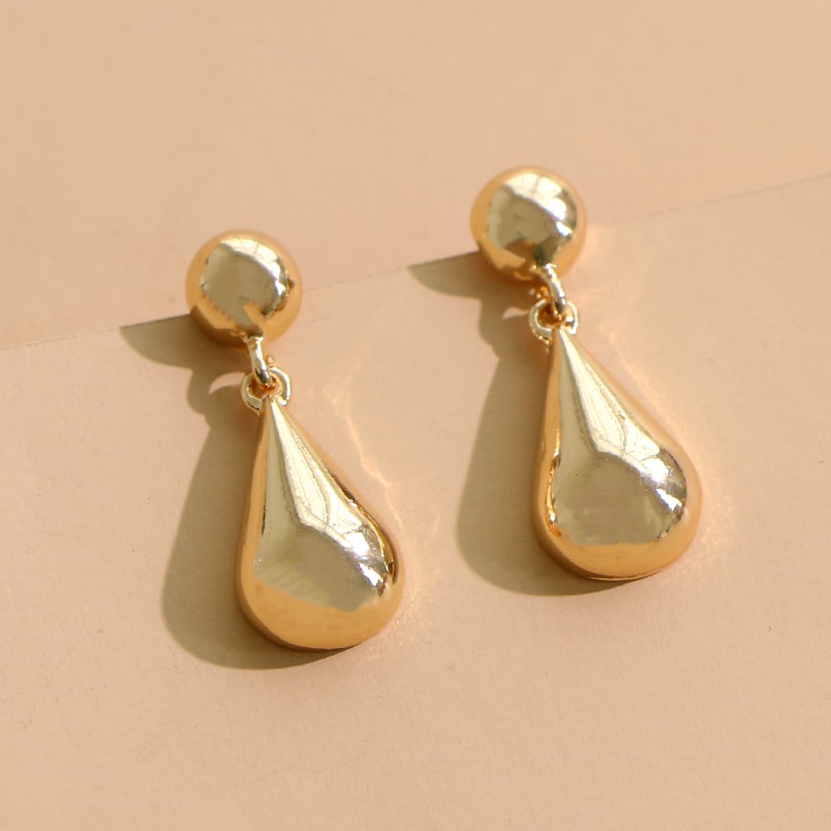 

Water Drop Earrings, Gold