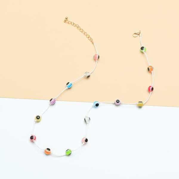 

Eye Bead Necklace, Multicolor