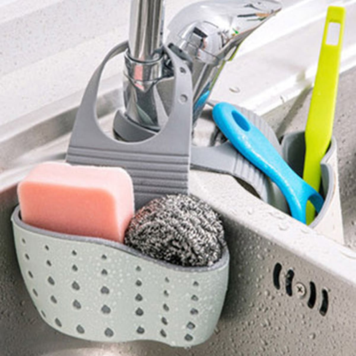 

1pc Kitchen Sink Storage Basket, Multicolor