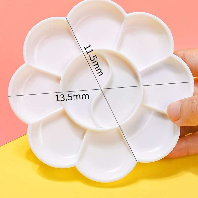 

1pc Flower Shaped Art Palette, White
