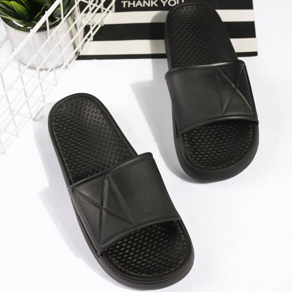 

Men Minimalist Non-slip Slippers, Black
