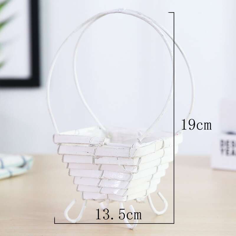 

1pc Solid Iron Flower Basket, Multicolor
