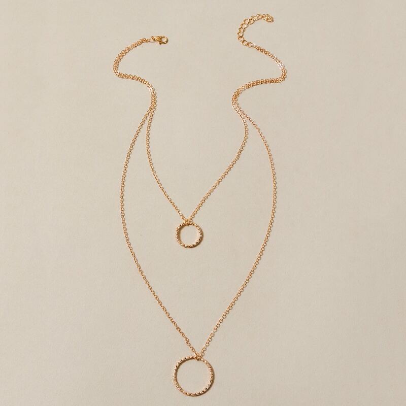 

Ring Layered Necklace, Gold