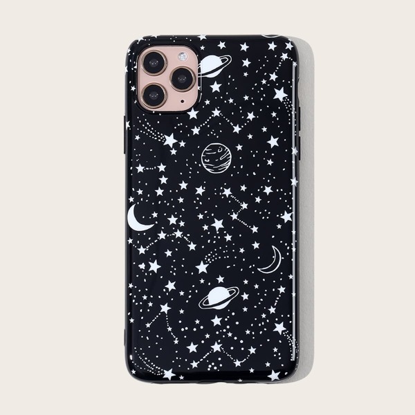 

Galaxy Print iPhone Case, Black