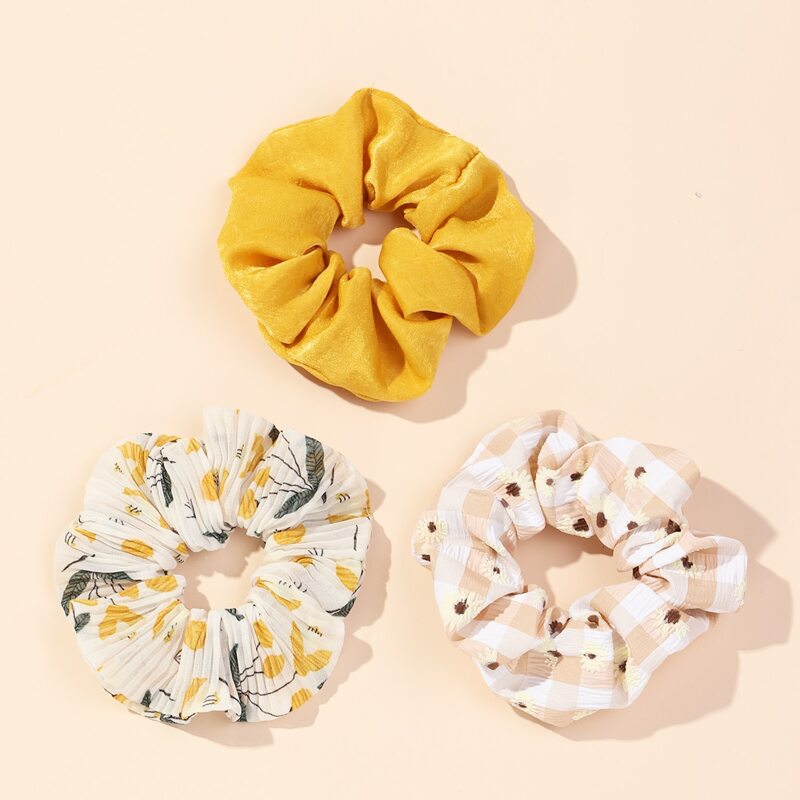 

3pcs Polka Dot Pattern Scrunchie, Multicolor