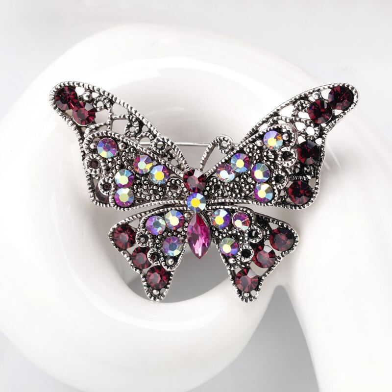 

Butterfly Design Brooch, Multicolor