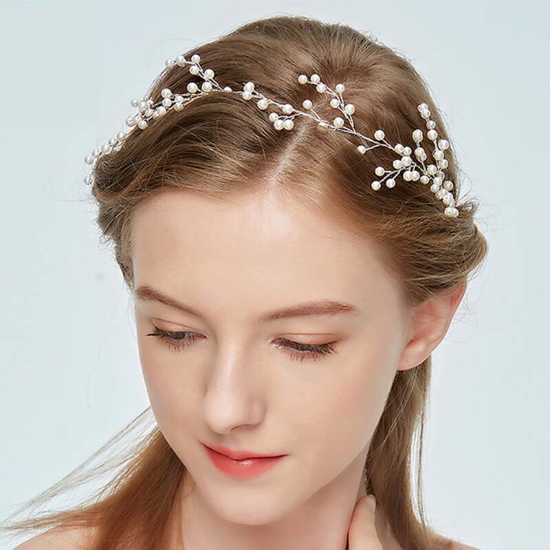 

Faux Pearl Decor Hair Accessory, White