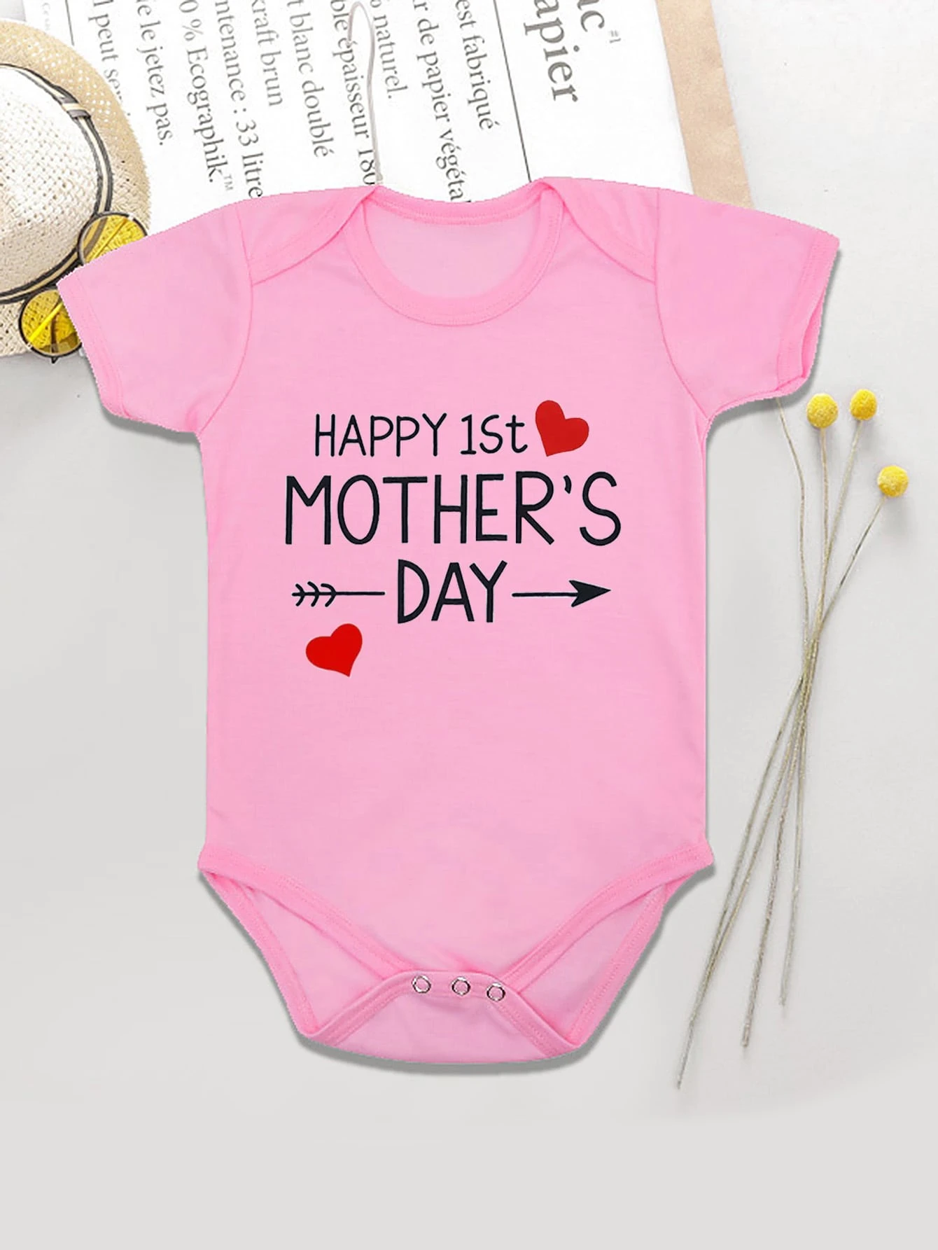 Details about / DOLLY Baby Bodysuit in Sign Letter Photos 100/% Cotton /& Short Sleeve