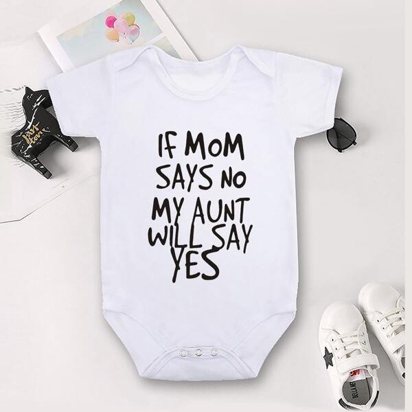 

Baby Girl Slogan Graphic Bodysuit, White
